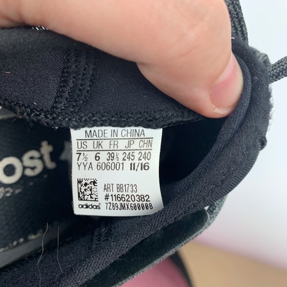 ADIDAS Pure Boost Xpose Black Running Shoes 7.5 - Picture 7 of 7